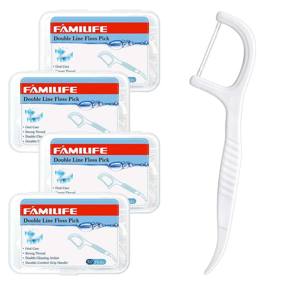 FAMILIFE Twin Line Dental Floss Picks packaging