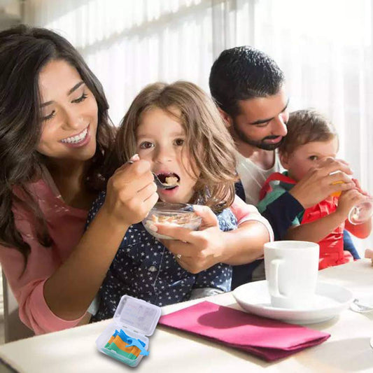 Close-up of kid-friendly floss pick tip