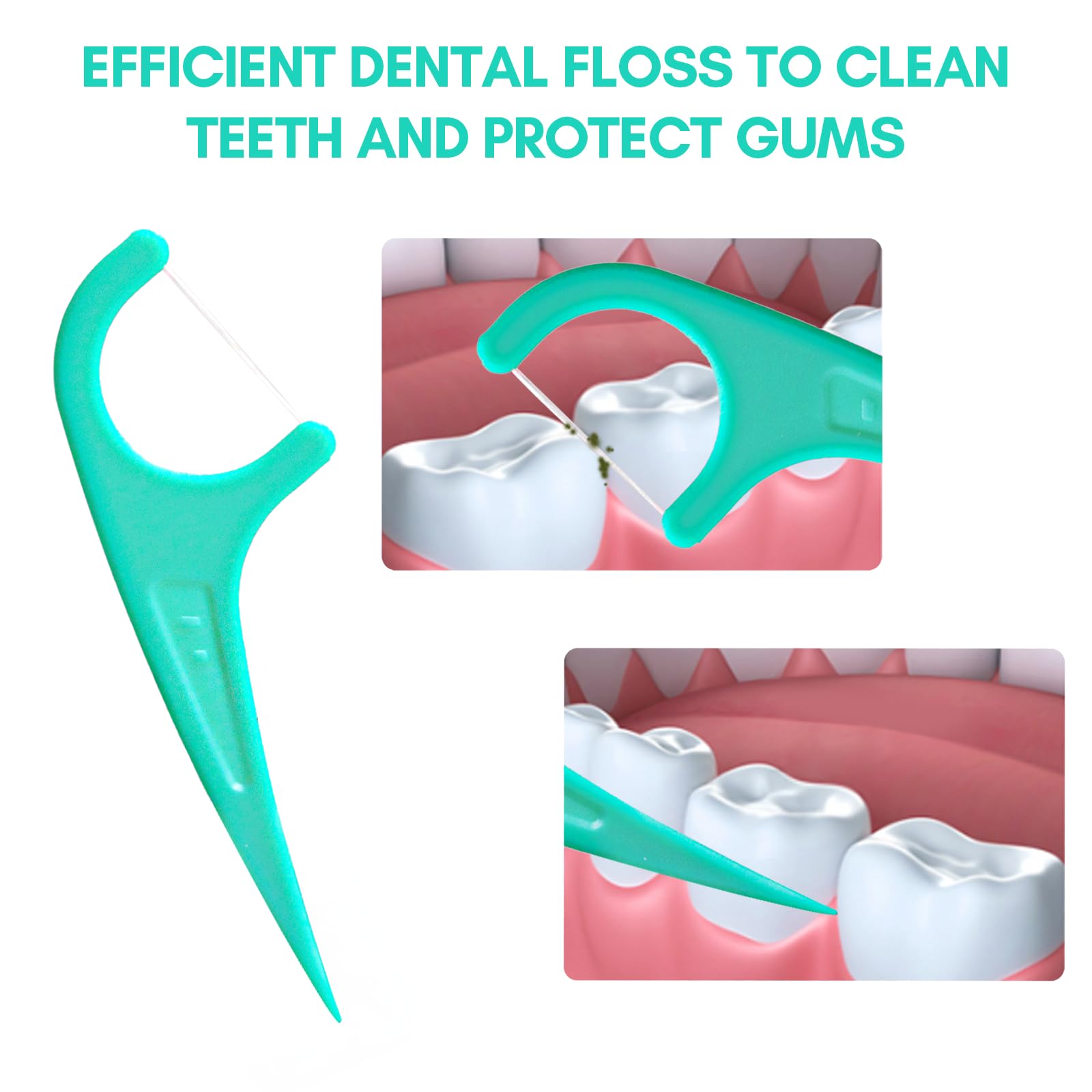 Travel-friendly display of 100 FAMILIFE floss picks in packaging