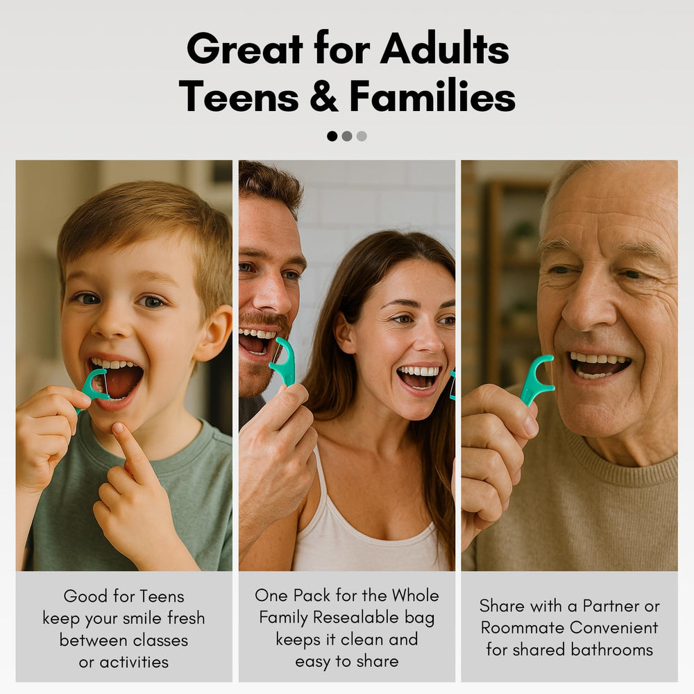 Floss picks suitable for adults and kids