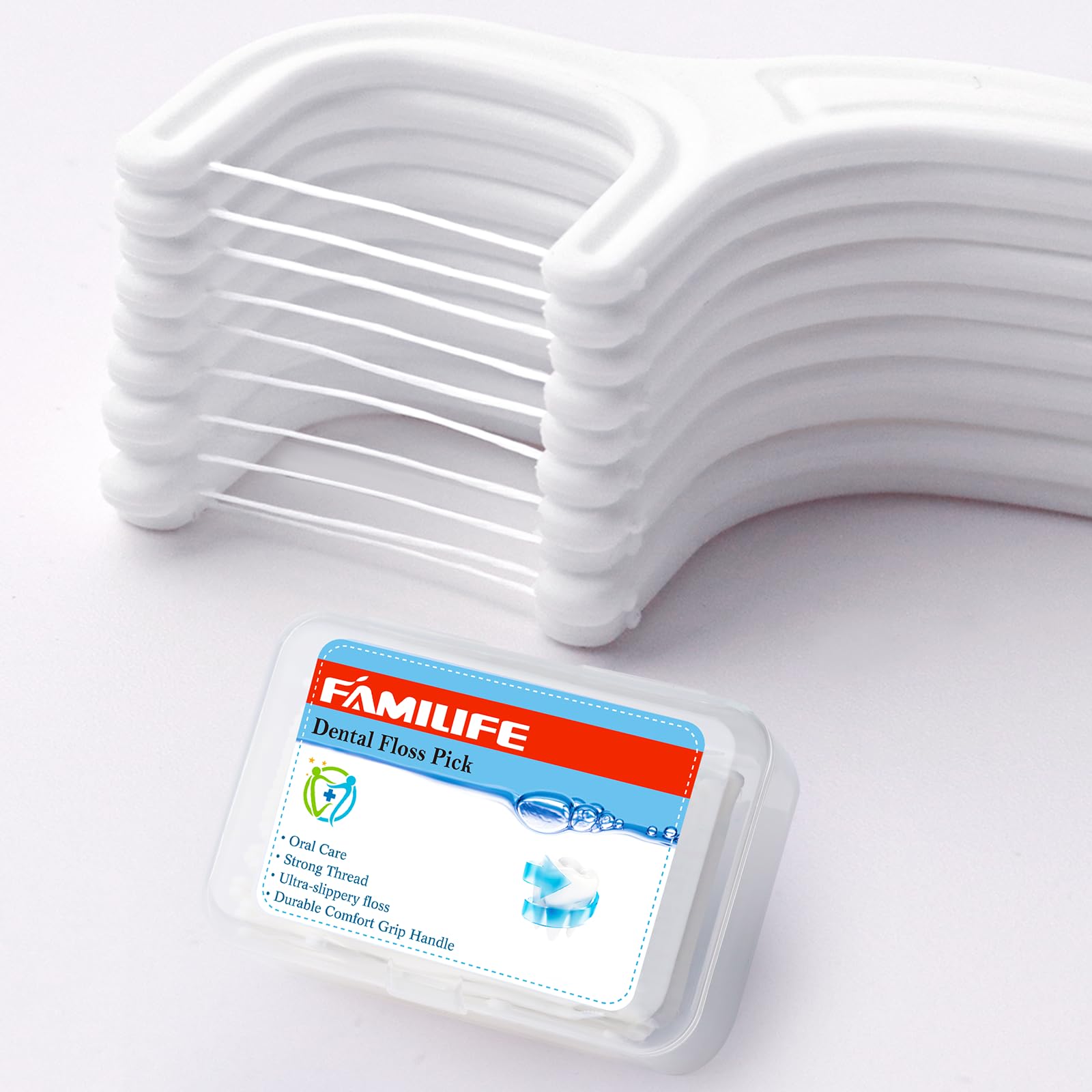Unique handle design of FAMILIFE floss picks