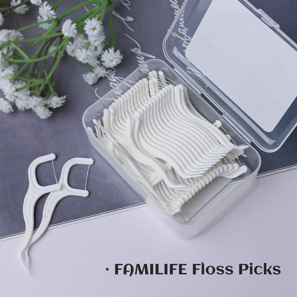 Eco-friendly packaging of FAMILIFE floss picks