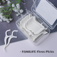 Eco-friendly packaging of FAMILIFE floss picks