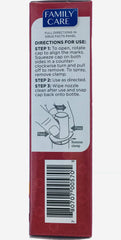 Family Care Nasal Relief Pump Mist Spray pack-3 side highlights compact, travel-friendly design