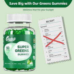 Family-friendly greens supplement with serving suggestions