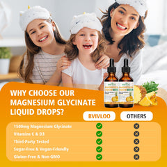 People using magnesium glycinate drops for all ages