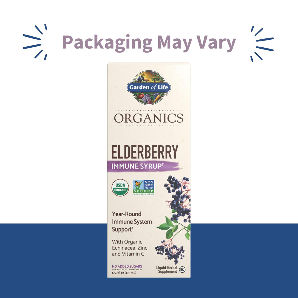 Family-friendly elderberry immune syrup being used by kids and adults