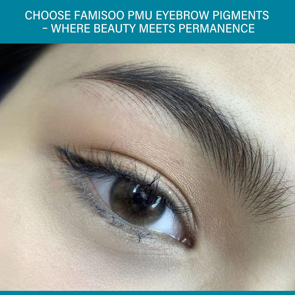 FAMISOO PMU pigments smooth creamy formula for even application.
