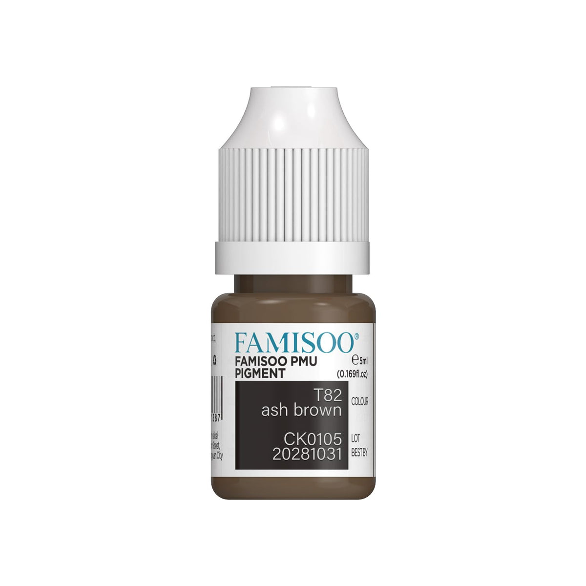 FAMISOO PMU eyebrow pigments bottle in ash brown long lasting color option