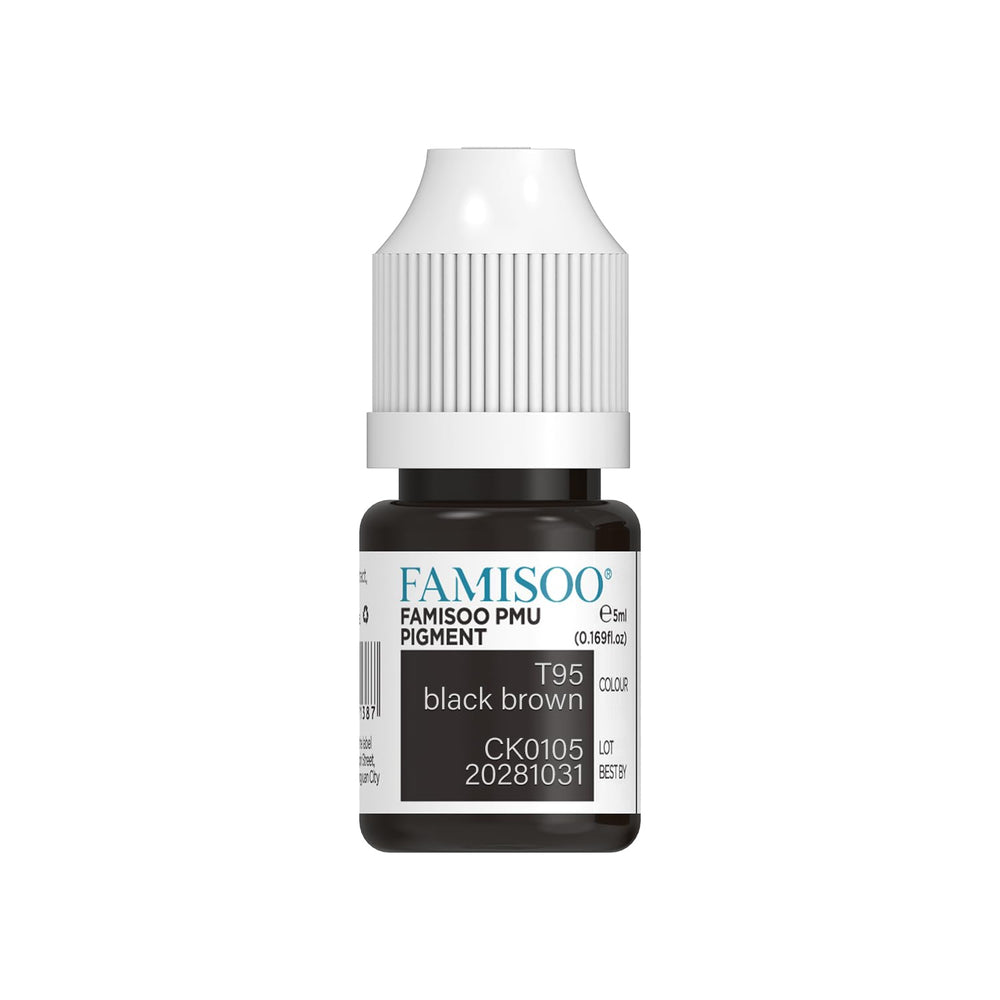 FAMISOO PMU pigments eyebrow ink jar for precise microblading color blending.