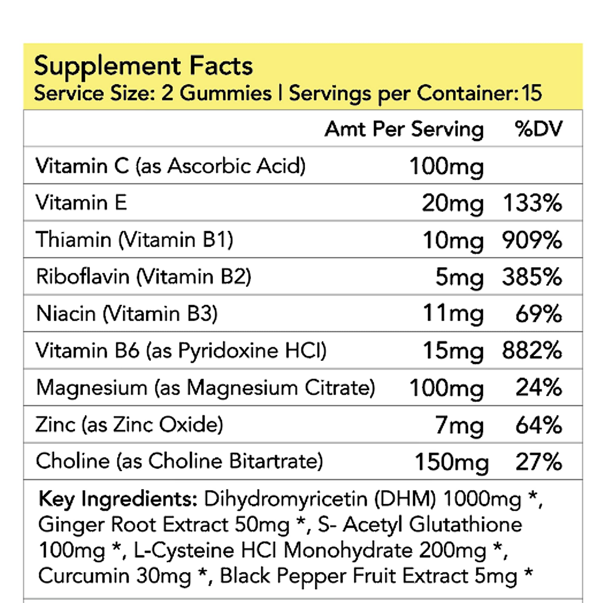 Bottle of FANDICK DHM 1000 Gummies with label