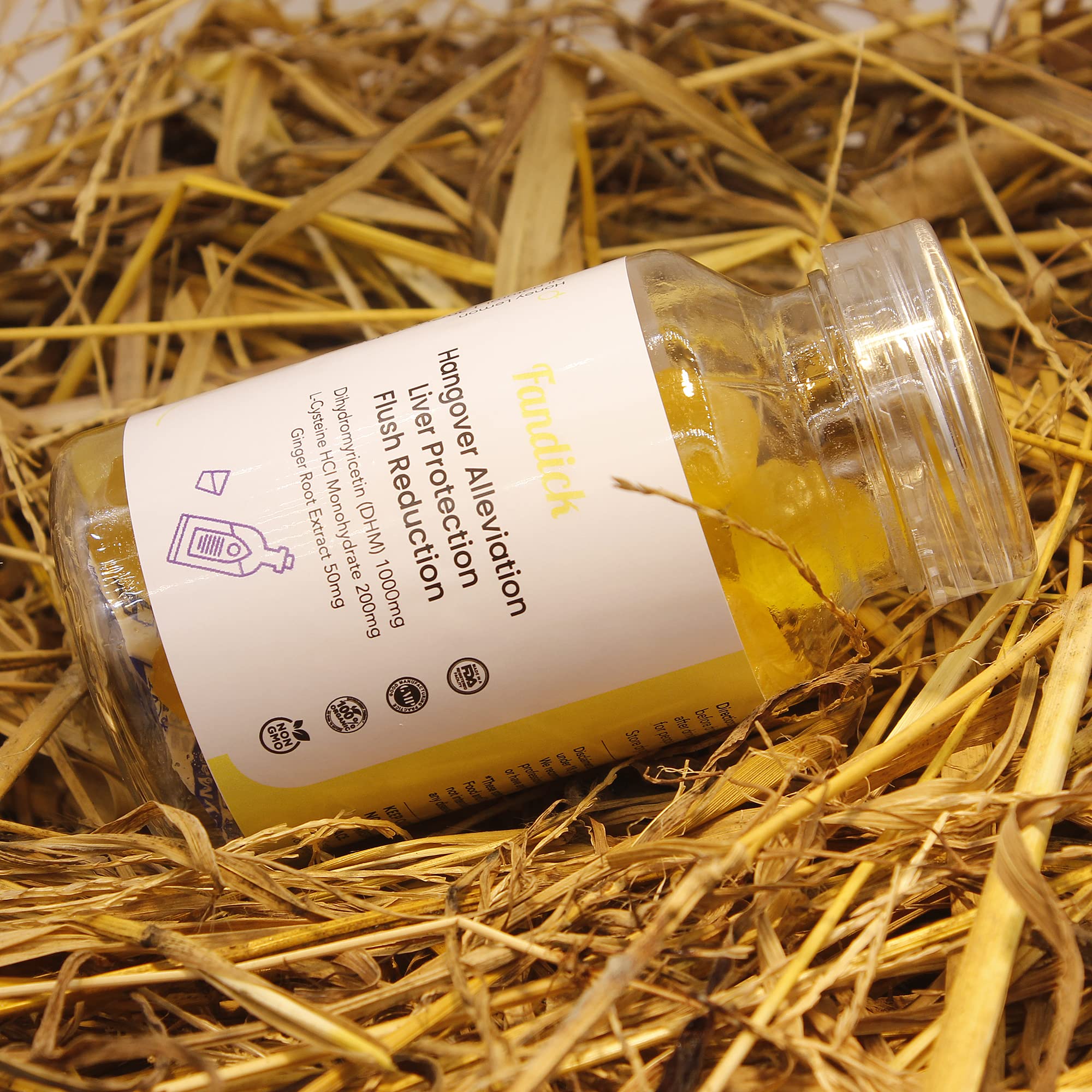 Close-up of product label detailing ingredients