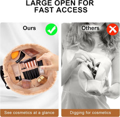 FANGENKE makeup bag wide-opening design for quick access on the go