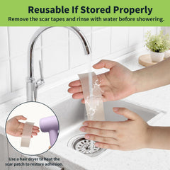 FANPARE silicone scar tape reusable and eco-friendly with easy re-adhesion