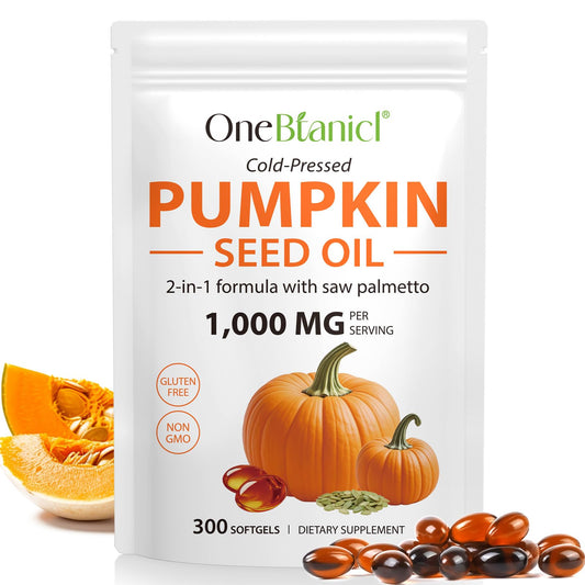 FANSHI pumpkin seed oil capsules bottle with 1000mg strength and 300-count