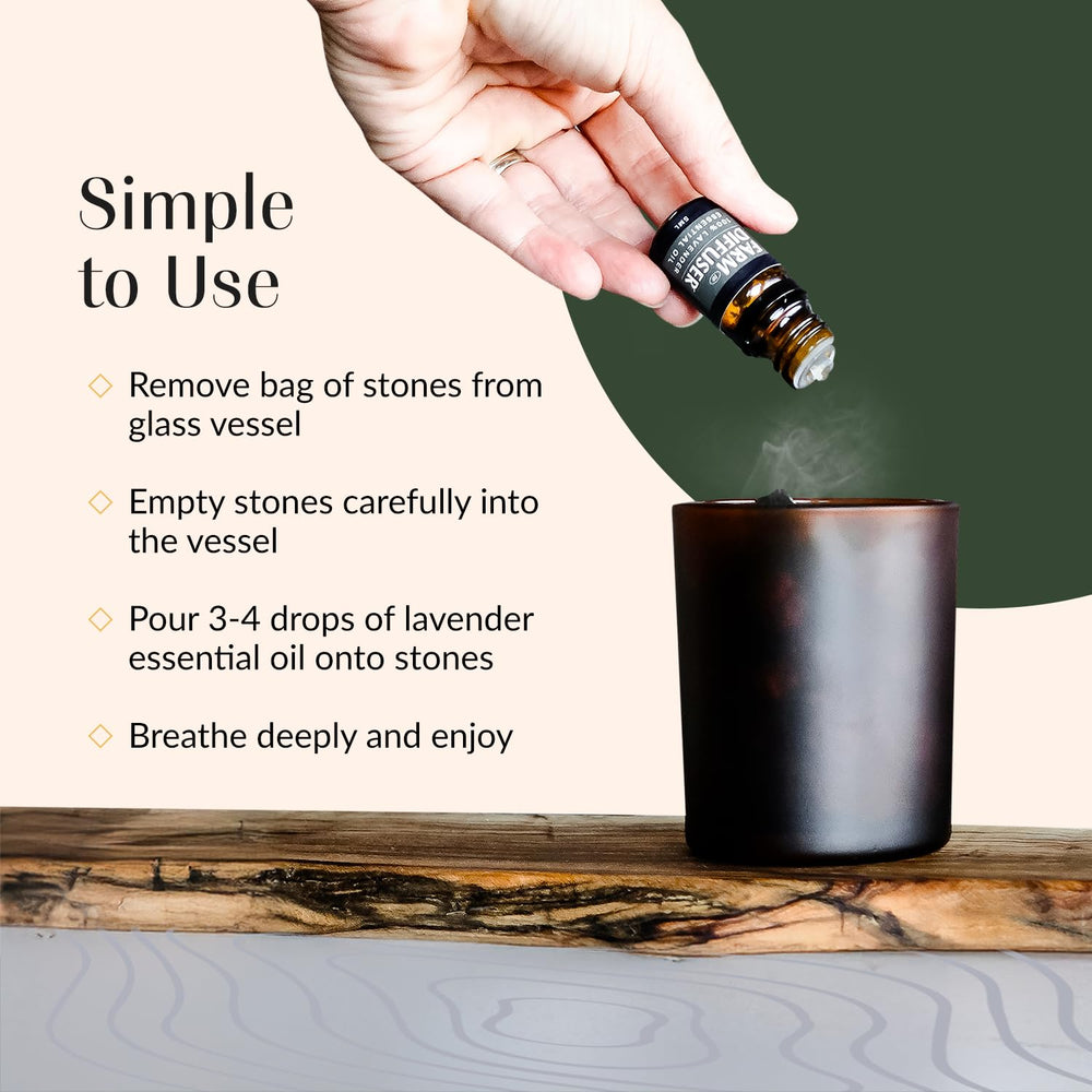 Farm to Diffuser easy 2-3 drops method for gentle scent