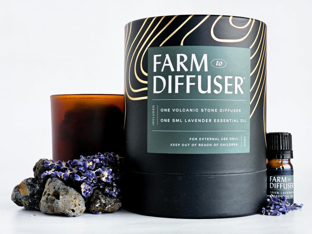 Farm to Diffuser lava rock diffuser close-up for subtle mood-enhancing aroma