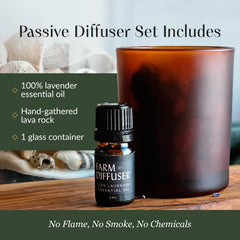Farm to Diffuser plastic-free, refillable lava stone diffuser for sustainability