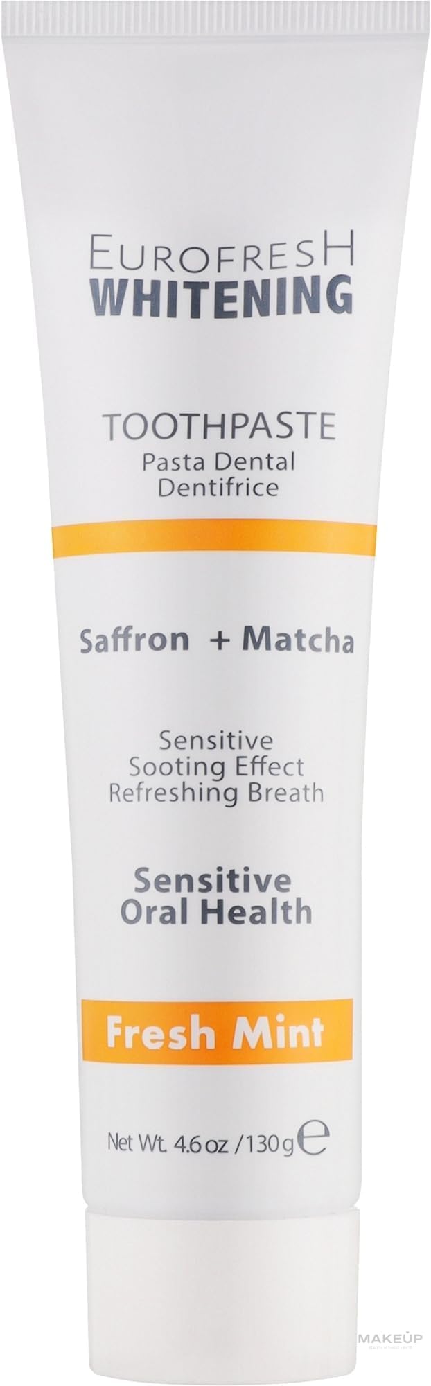 FARMASi EuroFresh Whitening Toothpaste tube with Matcha & Saffron
