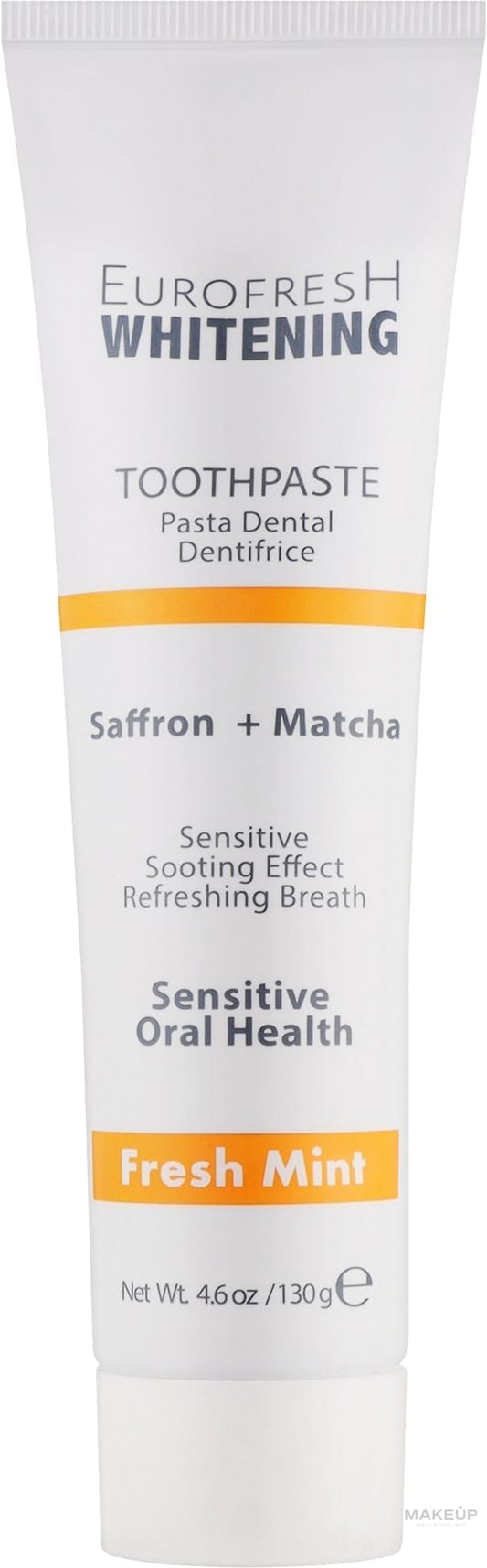 FARMASi EuroFresh Whitening Toothpaste tube with Matcha & Saffron