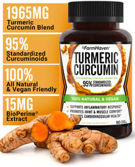 Made in USA mark on FarmHaven Turmeric Curcumin packaging