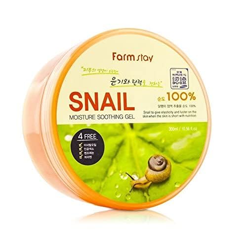FARMSTAY snail gel offers sun-damage soothing formula that cools and calms irritated skin.