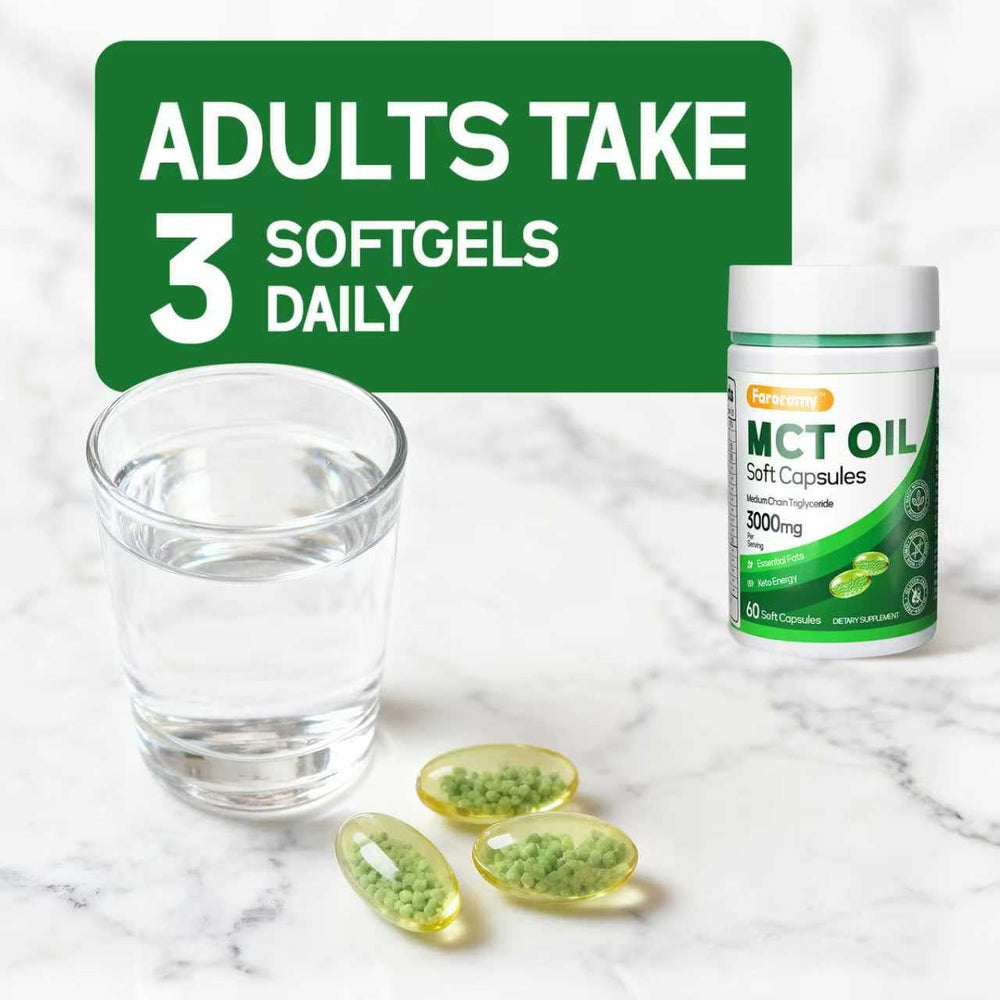 Packaging and travel-friendly Faroromy MCT Oil Capsules