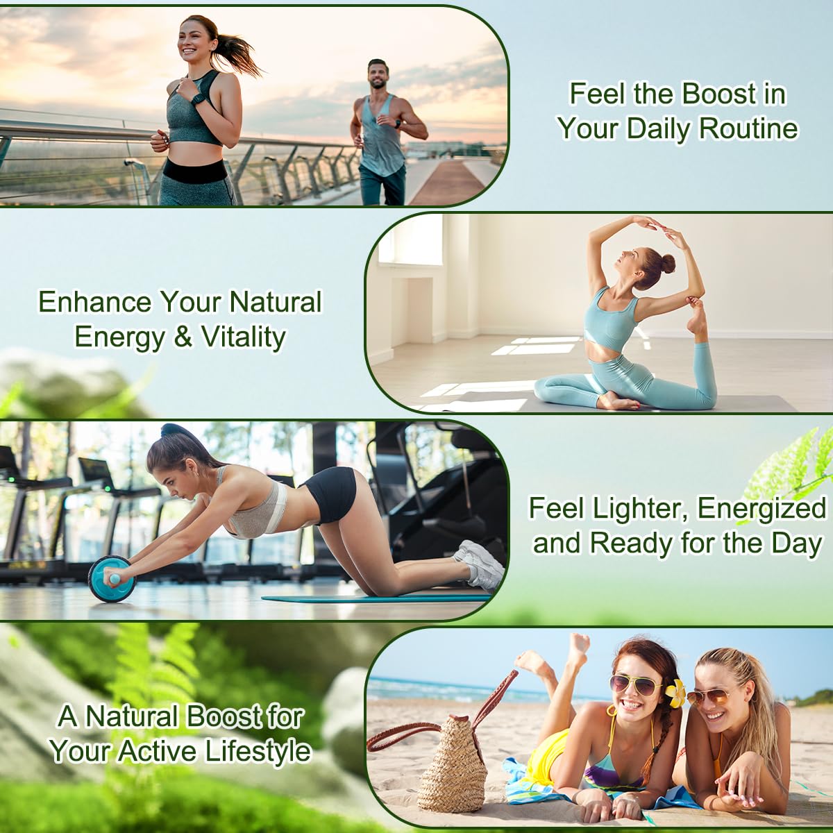 Antioxidant-rich green coffee bean powder concept