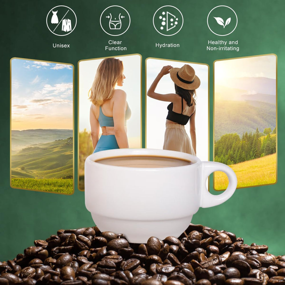 Healthy lifestyle scene with FARWIX green coffee powder