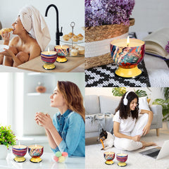 Fasize 4oz lavender candle for relaxing baths and yoga.