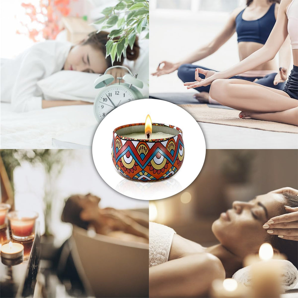 Fasize scented candles cozy relaxing space illustrates tranquil evening atmosphere.