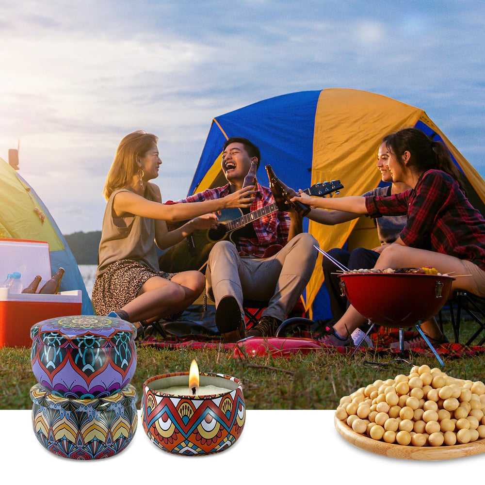 Fasize scented candles warm glow ambiance showcases inviting cozy lighting.