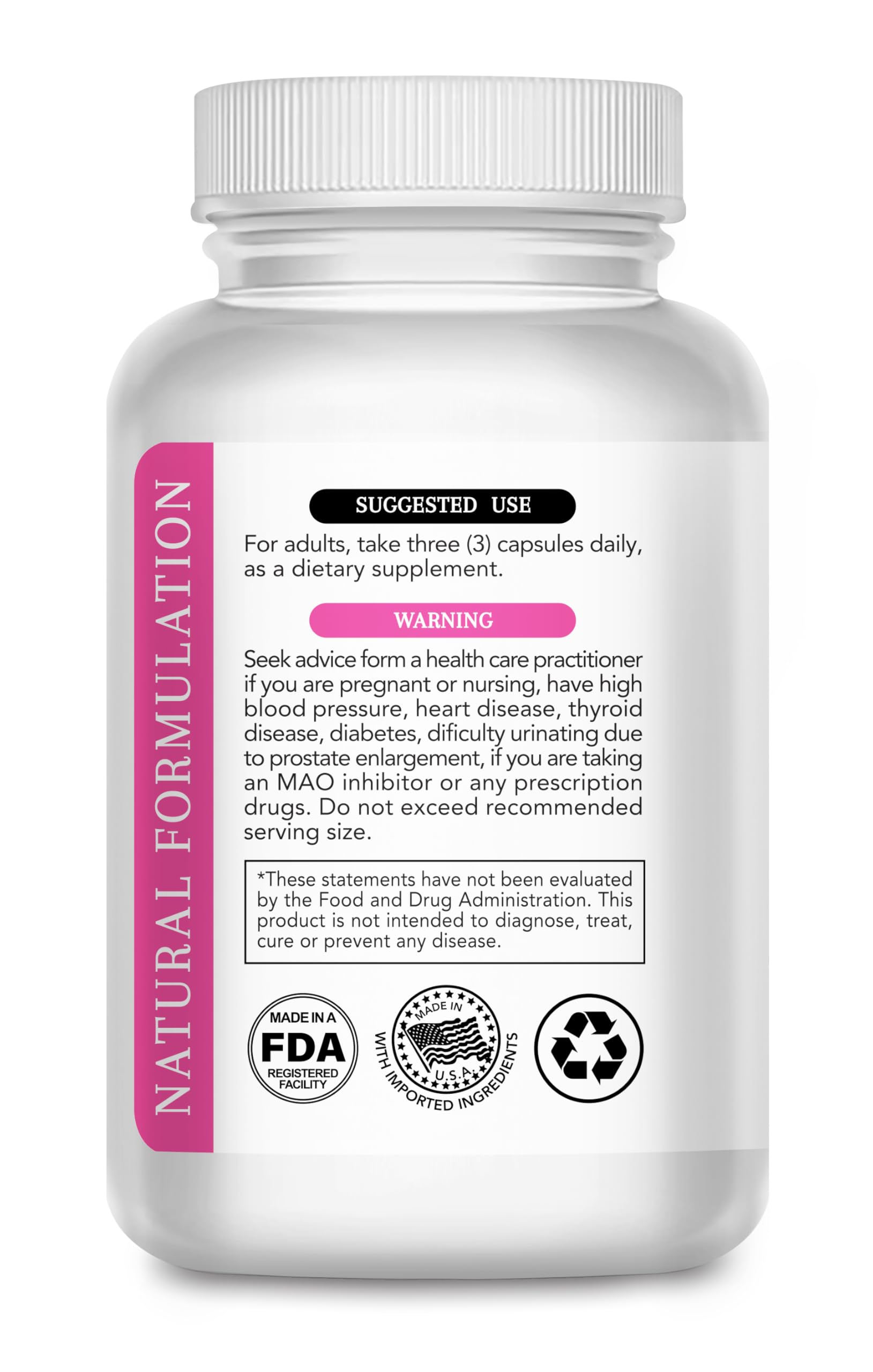 Fasst butt enhancement pills packaging and bottle
