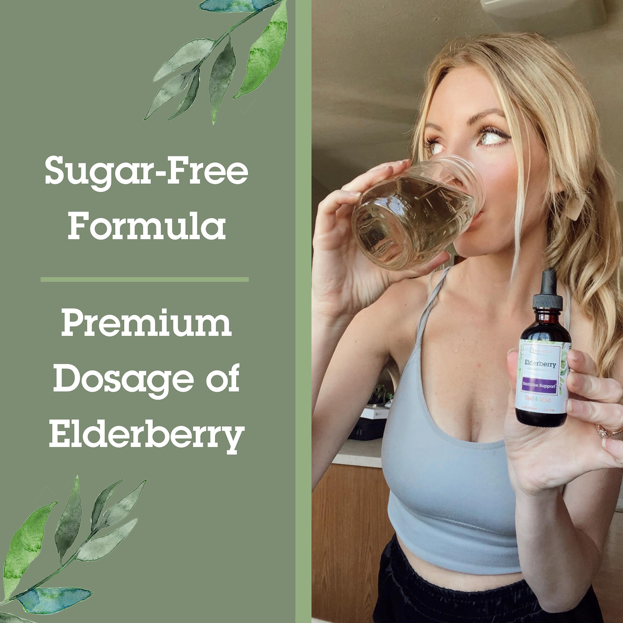 Fast-absorbing elderberry elixir being dispensed