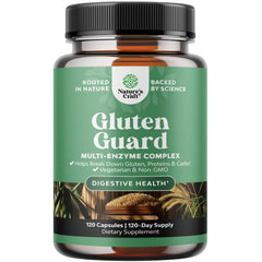 Fast-acting gluten digestive enzymes bottle and capsules (120 count) for debloating and gut health