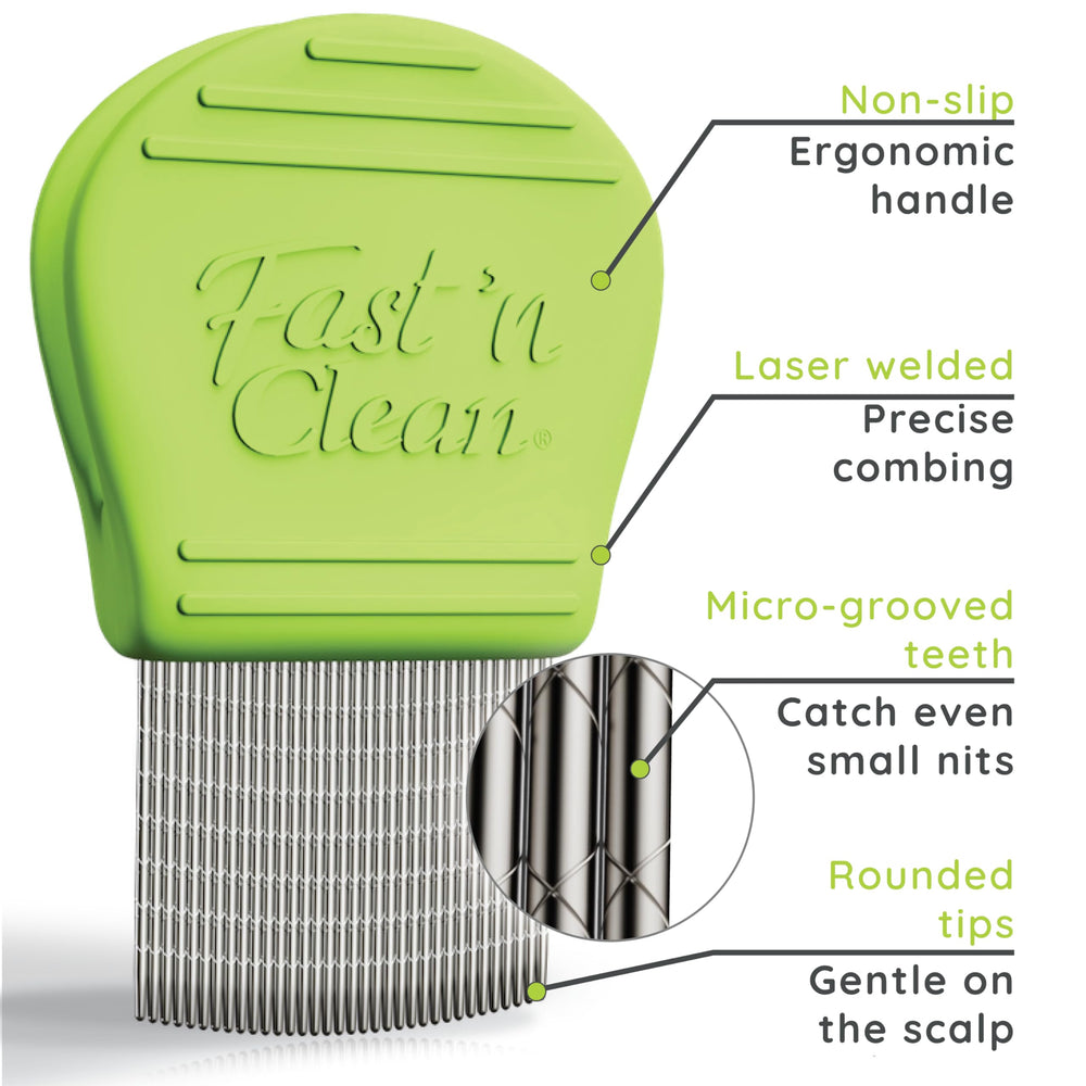 Fast 'n Clean Lice Comb sustainable packaging uses paper-based materials.