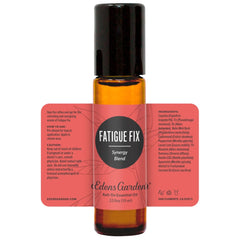 Label details of Fatigue Fix essential oil blend