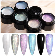Fcozpjk aurora blue pink pearl white gels create shimmering effects.