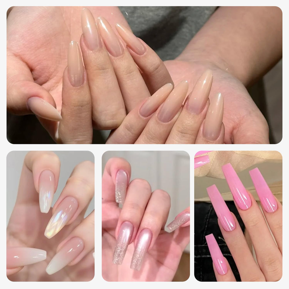 Fcozpjk clear reusable plastic nail forms