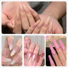 Fcozpjk clear reusable plastic nail forms