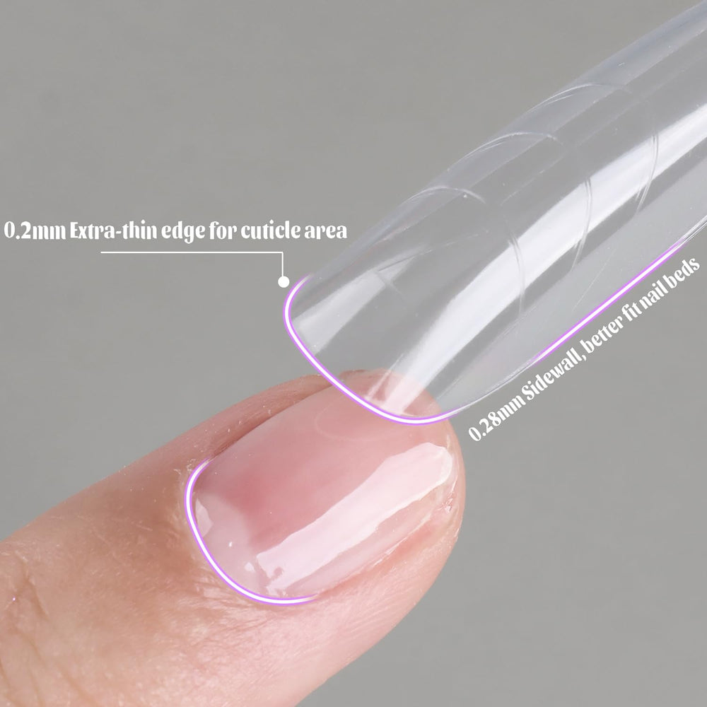 Fcozpjk step-by-step nail extension process with sandwich forms