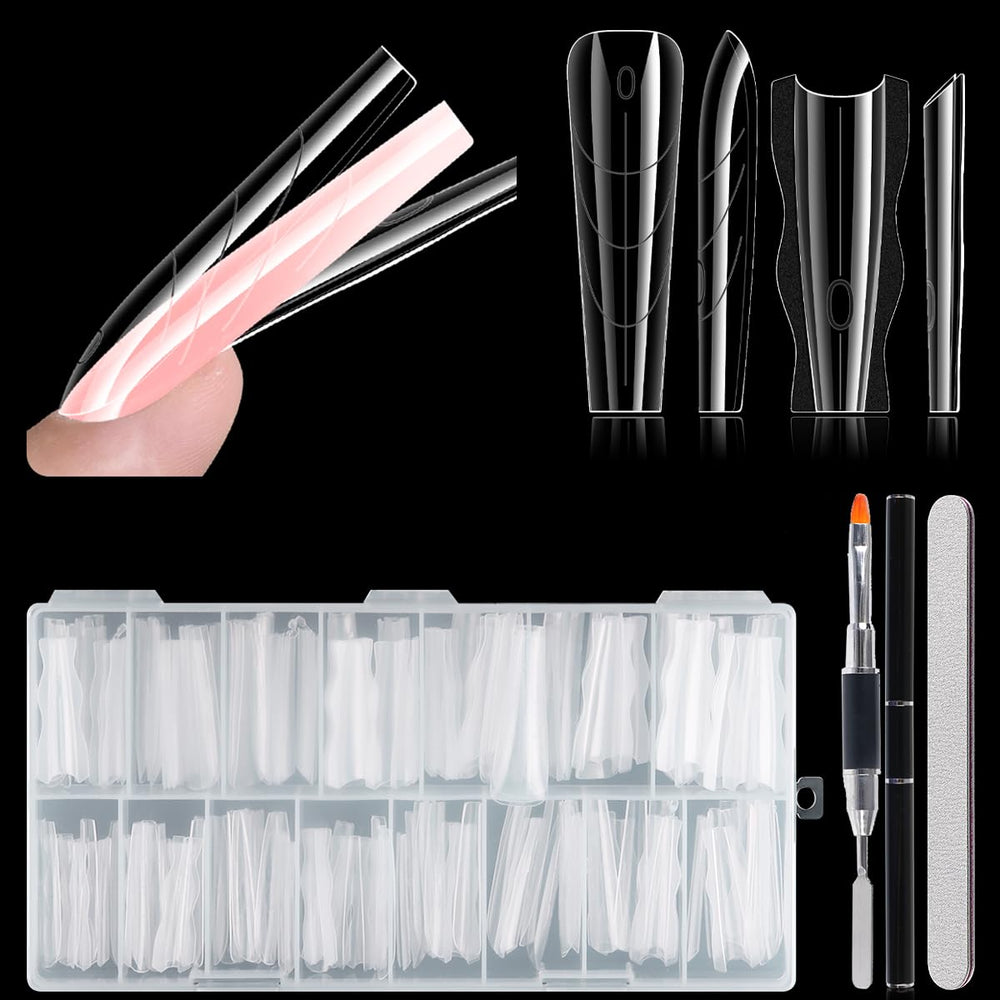 Fcozpjk sandwich dual nail forms for precise nail extensions
