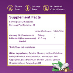 FDgard L-menthol closeup suggests soothing digestive comfort during meals.