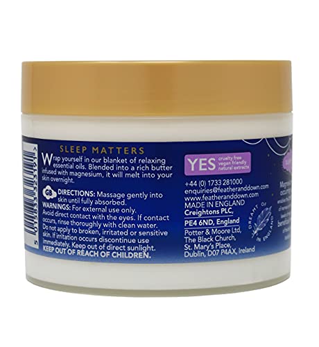 Lavender and chamomile essential oils with sleep butter