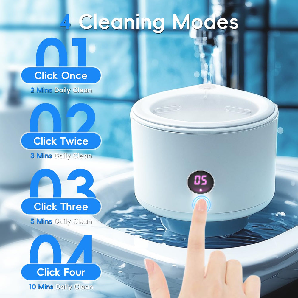 Cleaner device showing safety features and compact design