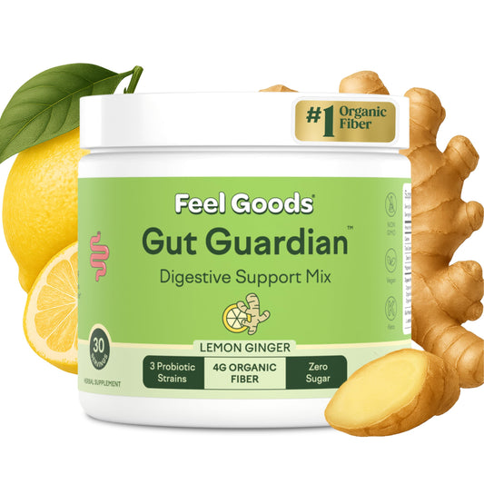 Feel Goods Gut Guardian Lemon Ginger front view packaging