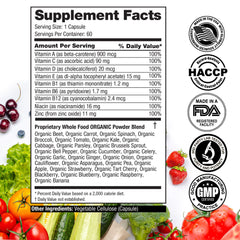 Close-up view of Vita Fruits and Veggies capsules