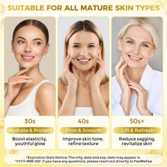 FeeMeFee neck cream detail illustrating easy absorption and targeted use.