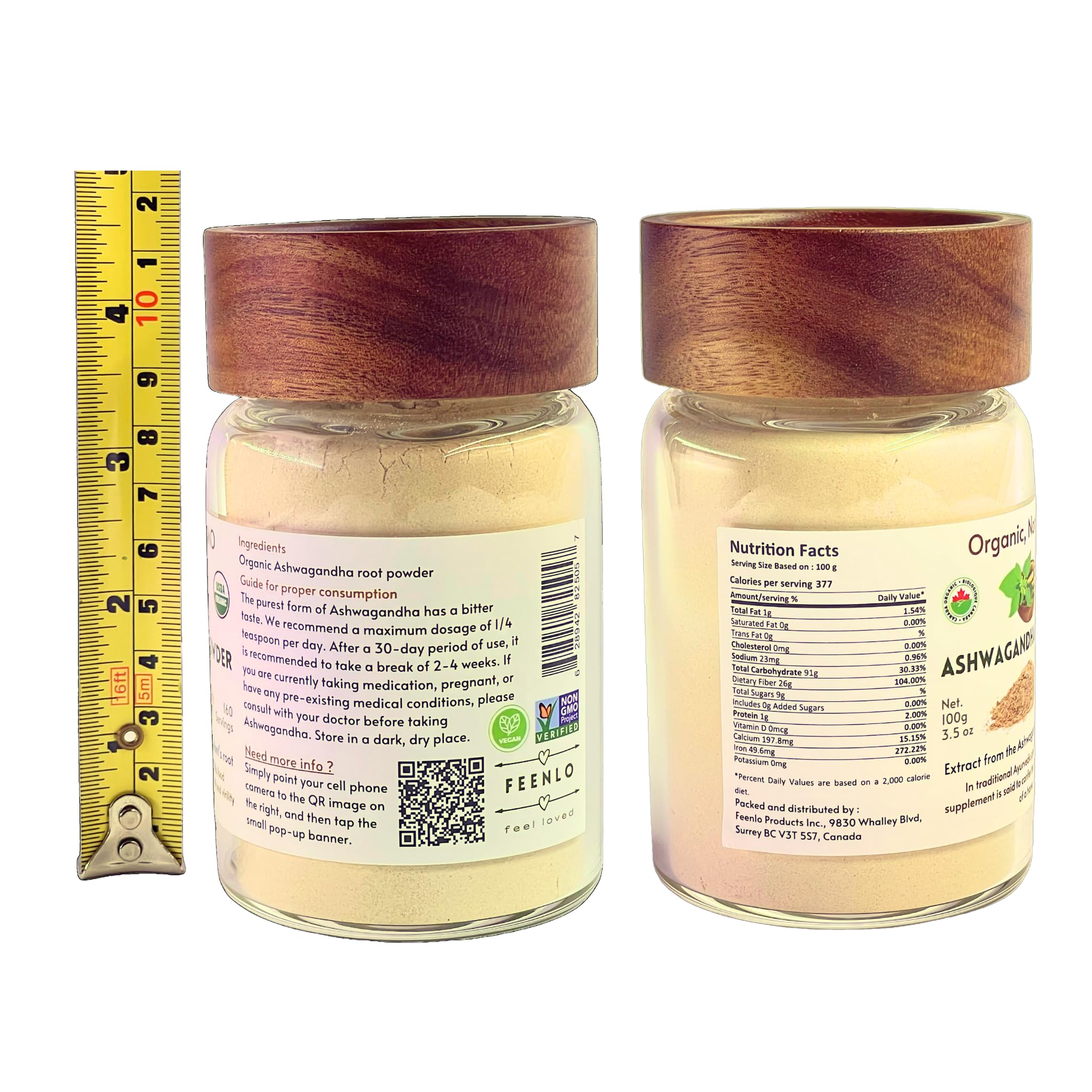 Feenlo packaging in glass jar