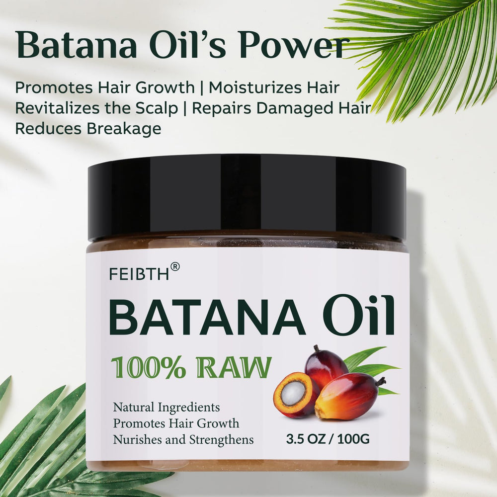 FEIBTH Batana Oil bottle pour demonstrates easy scalp massage for deeper conditioning